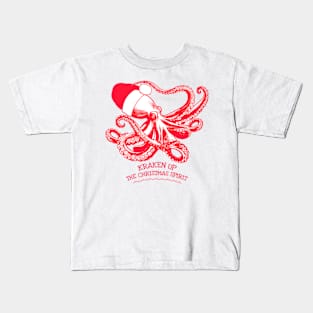 Kraken Up The Christmas Spirit Kids T-Shirt